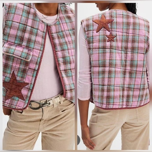 We the Free Starry Plaid Vest XS - Picture 3 of 7